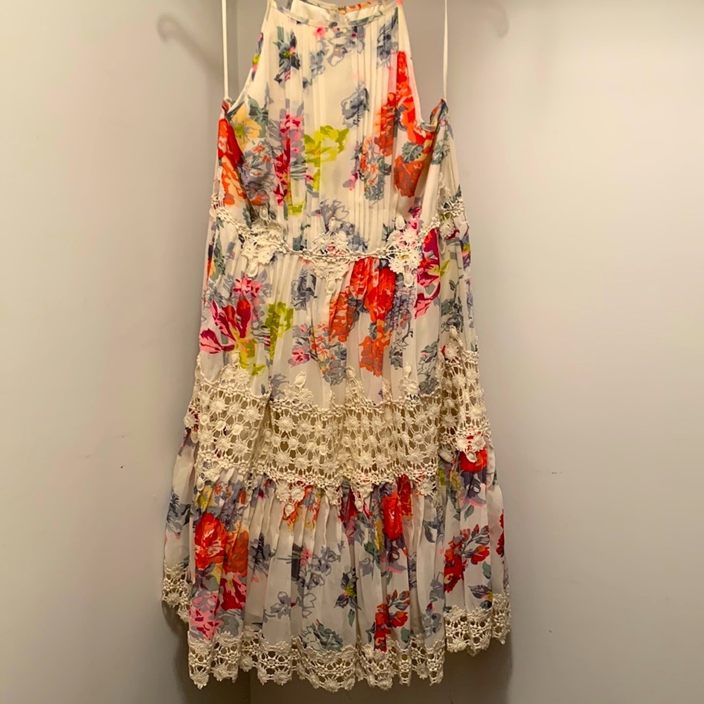Anthropologie floral & lace dress
